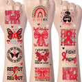 Yoyuspy Red Ribbon Week Temporary Tattoos – 200+ Drug Free Decorations & Awareness Stickers