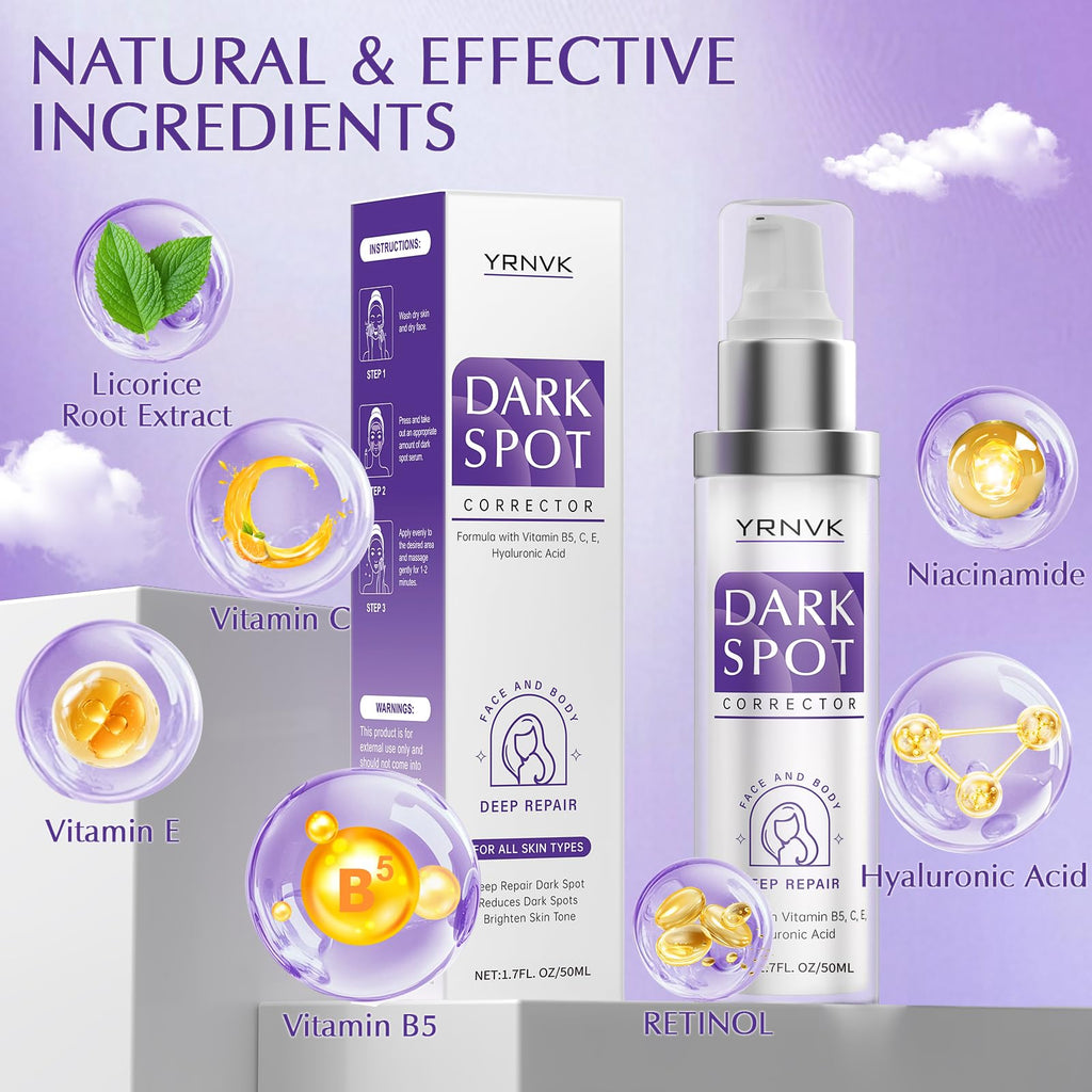 YRNVK Dark Spot Remover – Rapid Tone Repair Retinol Cream with Vitamin C