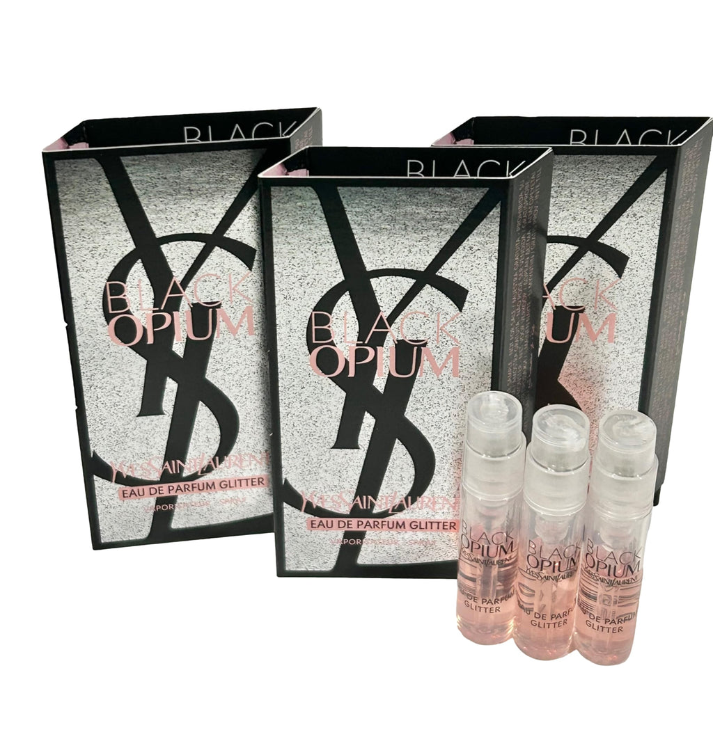 Yves Saint Laurent Black Opium Glitter EDP Sample Set — 3 x 1.2ml Mini Bottles