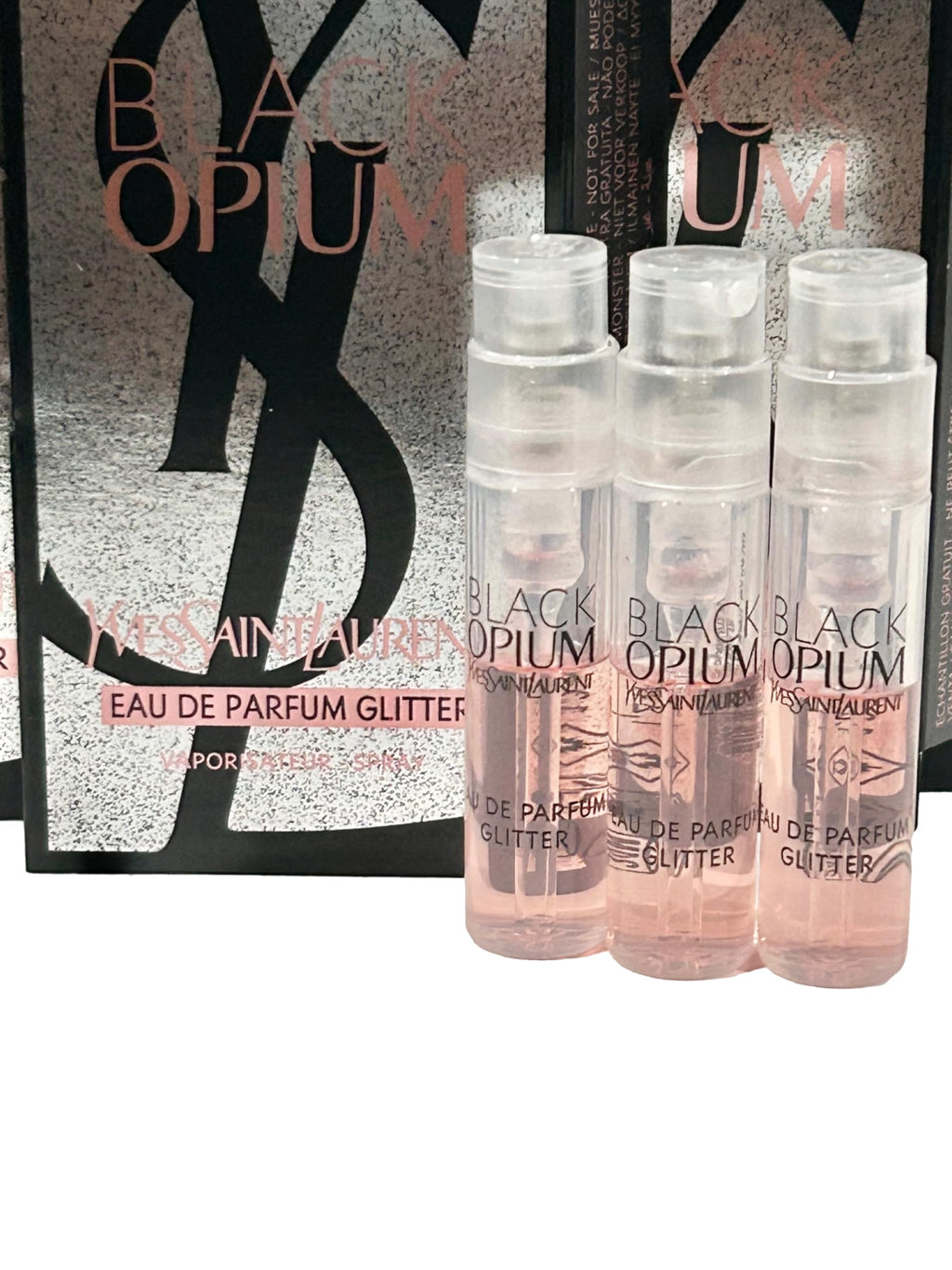 Yves Saint Laurent Black Opium Glitter EDP Sample Set — 3 x 1.2ml Mini Bottles