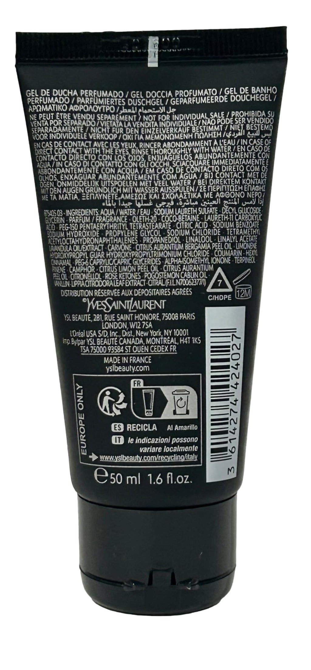 Yves Saint Laurent MYSLF MEN Scented Shower Gel – Mini 50 ml Travel Size