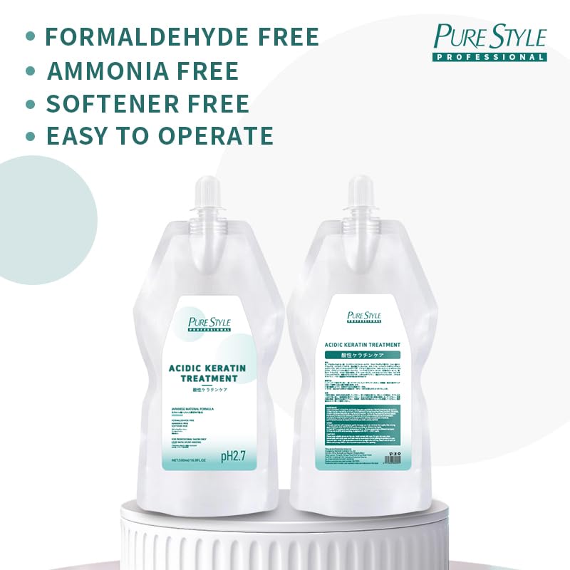 ysnstyle PureStyle 500ml Acid Keratin Treatment – Frizz Control, Deep Repair & DIY Salon-Quality Hair Mask