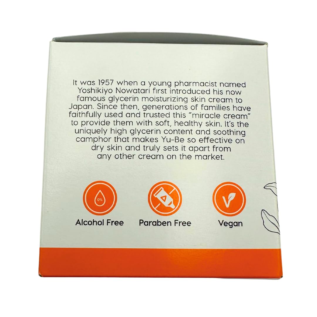 Yu-Be Moisturizing Skin Cream – Deep Hydration, Non-Greasy, 4.4 oz Jar