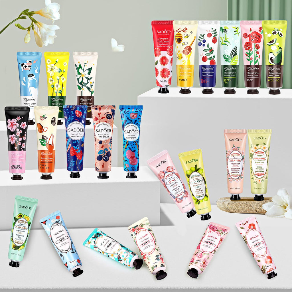 YUEONEWIN Hand Cream Gifts Set – 76-Pack Variety Scents, Travel Minis, Bulk Gifts for Women