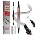 Yulinlon 4D Double-Ended Eyebrow Pen – Hair-Like Microblade, Quick-Dry, Dark Brown 03