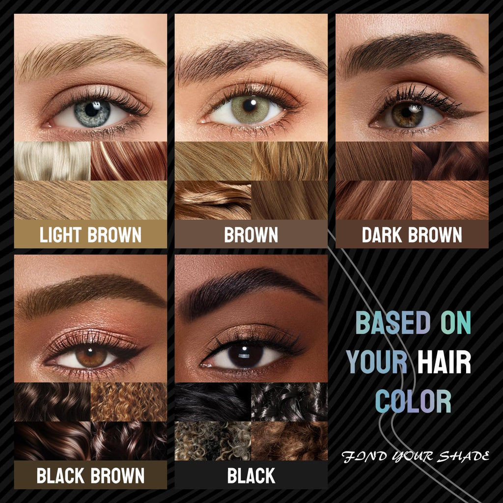 Yulinlon 9708 2-Tip Double-Ended Eyebrow Pen with Brush – Waterproof & Long-Lasting