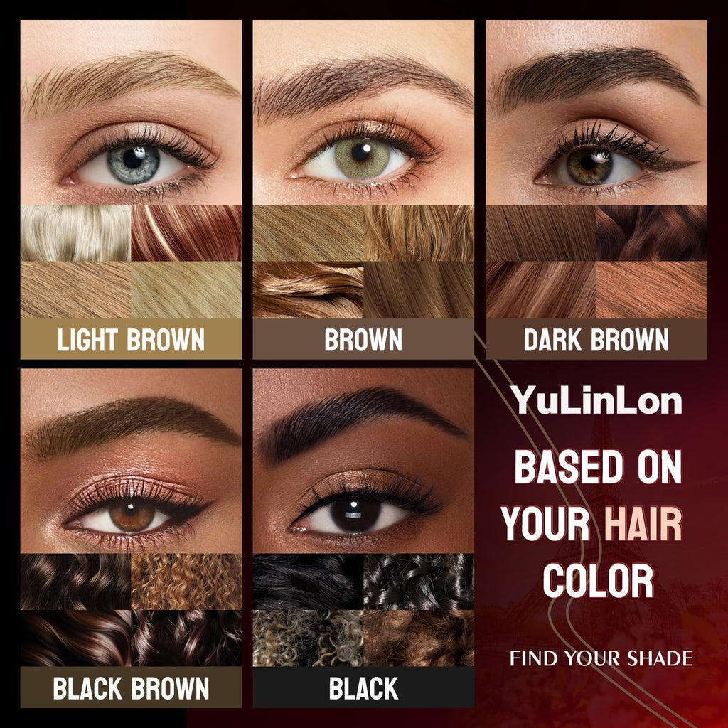 Yulinlon Double-Headed Brow Pen – Ultra-Precise 0.01mm Tip, Waterproof, 5 Natural Shades