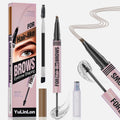 Yulinlon YuLinLon 2-in-1 Eyebrow Pen & Gel | Ultra-Precise 4-Tip | 5 Natural Shades | Waterproof Brow Kit (05# BLACK)