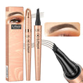 Yulinlon Q706 Eyebrow Pen – 4-Tip Precision, Waterproof & Long-Lasting (3#Grey)