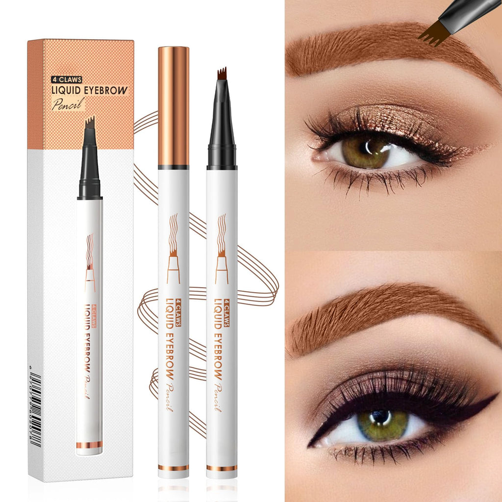 Yulinlon Q707 4-Tipped Precise Brow Pen – Waterproof, Long-Lasting Natural Brows