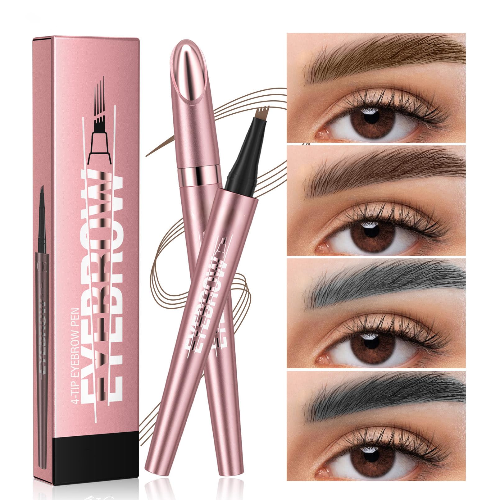Yulinlon Q708 3D Microblading Eyebrow Pencil – Waterproof, 4-Tipped, Long-Lasting