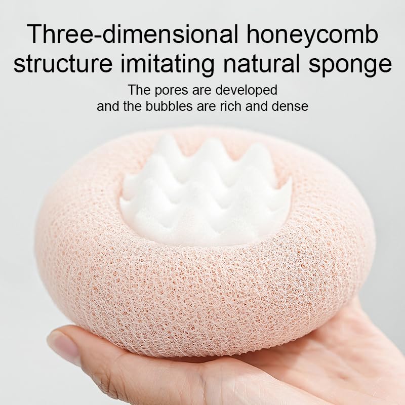 YUMMIS Super Soft Sunflower Suction Cup Bath Ball - New Upgraded 2-in-1 Exfoliating Sponge