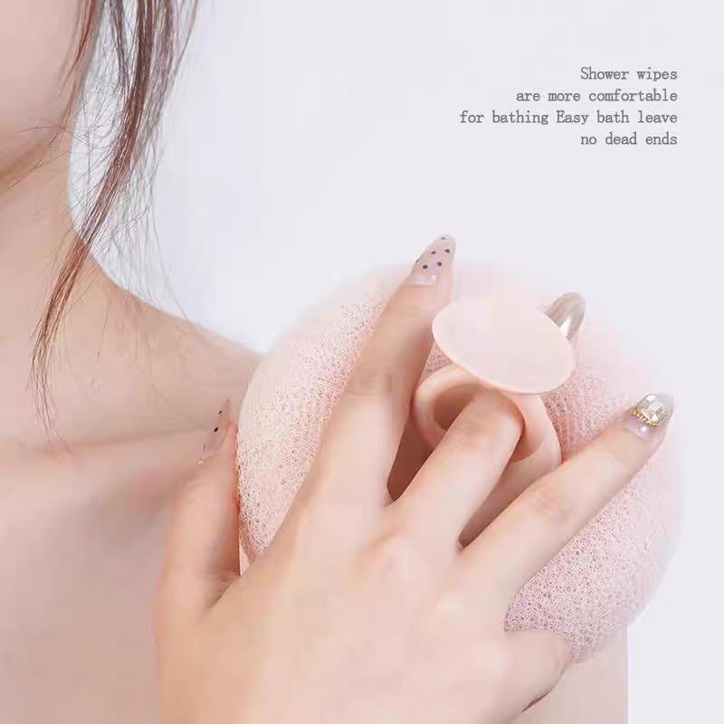 YUMMIS Super Soft Sunflower Suction Cup Bath Ball - New Upgraded 2-in-1 Exfoliating Sponge