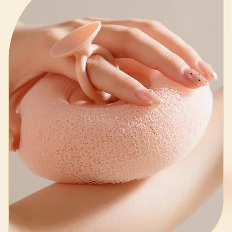 YUMMIS Super Soft Sunflower Suction Cup Bath Ball - New Upgraded 2-in-1 Exfoliating Sponge