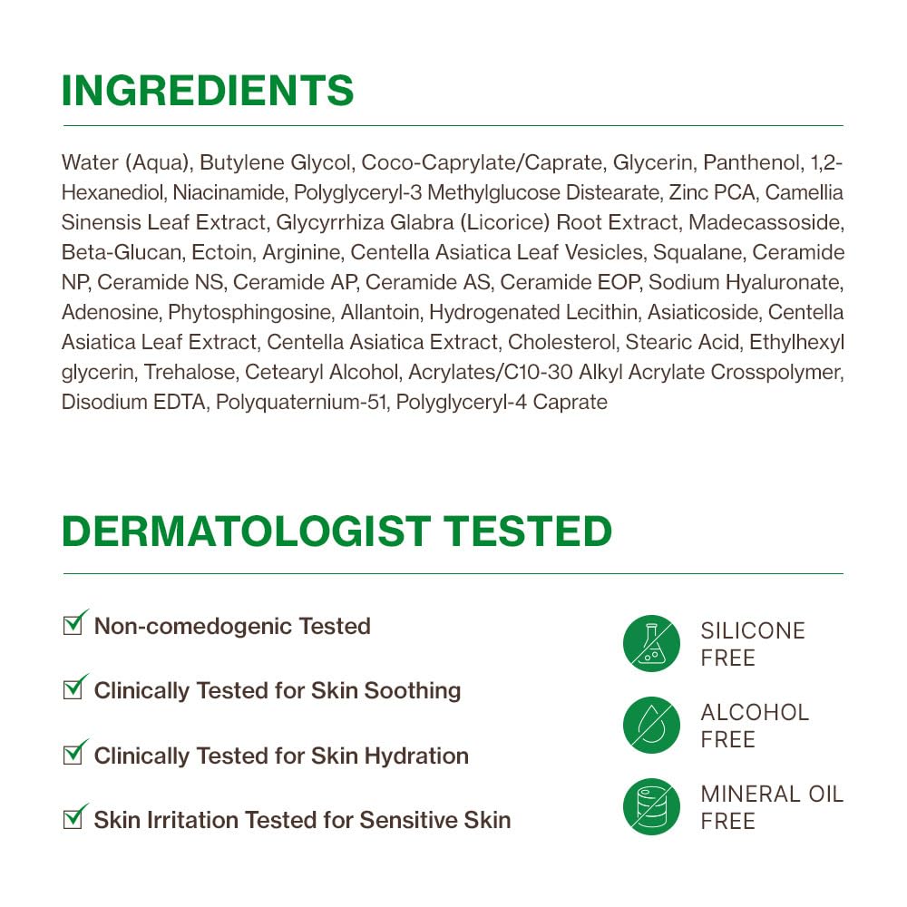 YUMU Cica Exosome Zinc Blemish Relief Cream – Lightweight Moisturizer for Sensitive, Acne-Prone Skin