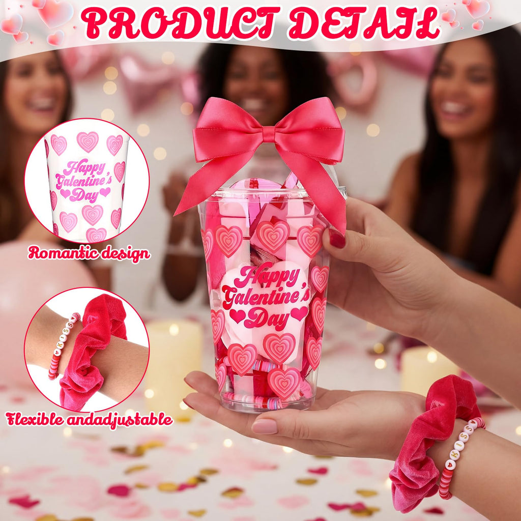 Yungyan 48 Pcs Galentine's Day Gift Set | Pink Party Kit for Besties