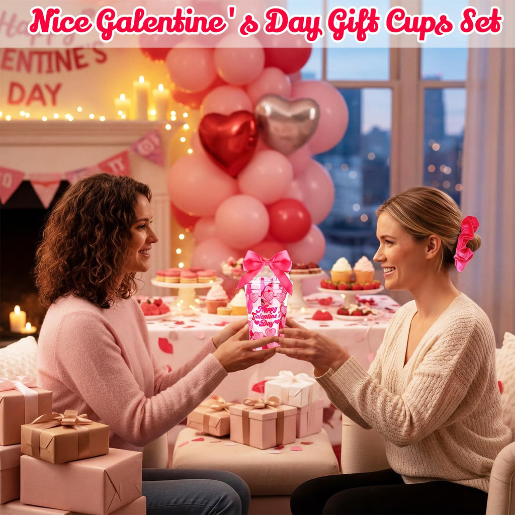 Yungyan 48 Pcs Galentine's Day Gift Set | Pink Party Kit for Besties
