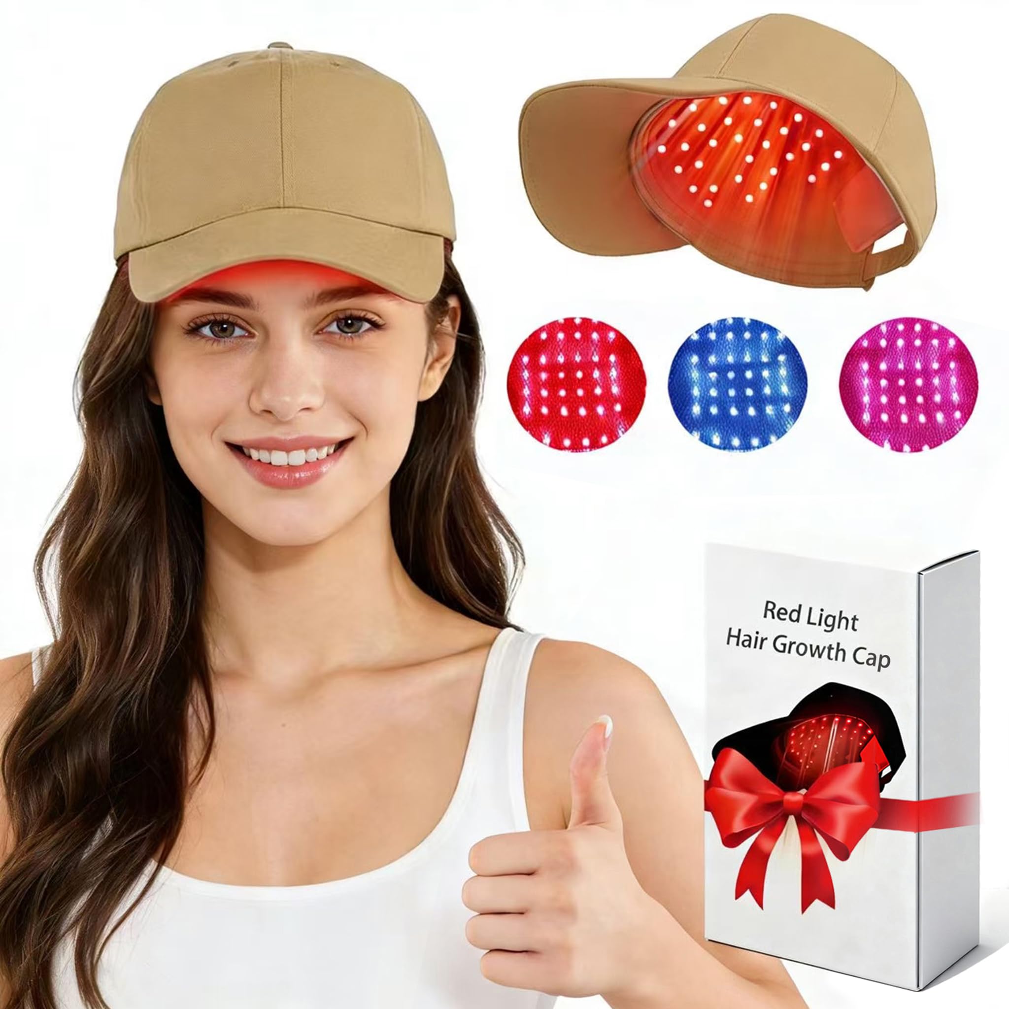 Yuxian Red Light Hair Growth Cap — Wireless 660nm LED Hair Growth Cap for Home Use