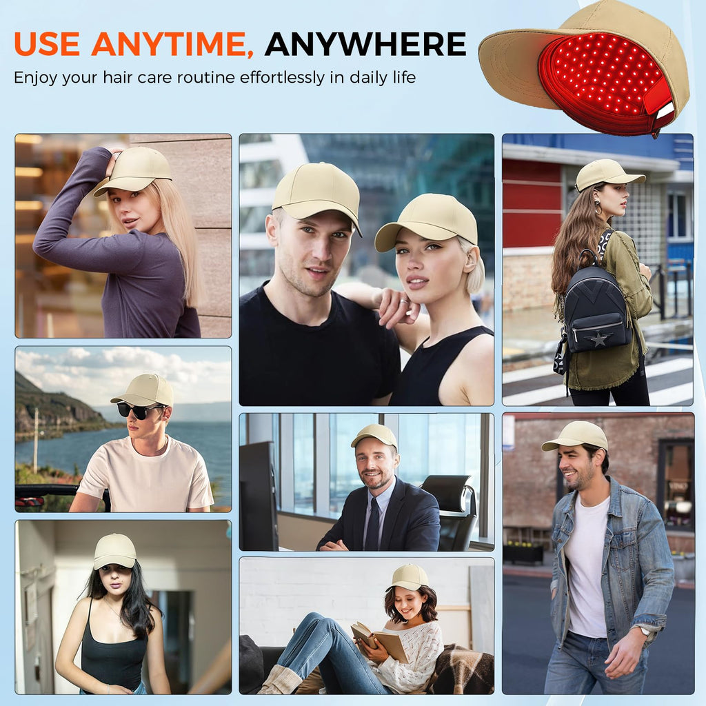 Yuxian Red Light Hair Growth Cap — Wireless 660nm LED Hair Growth Cap for Home Use