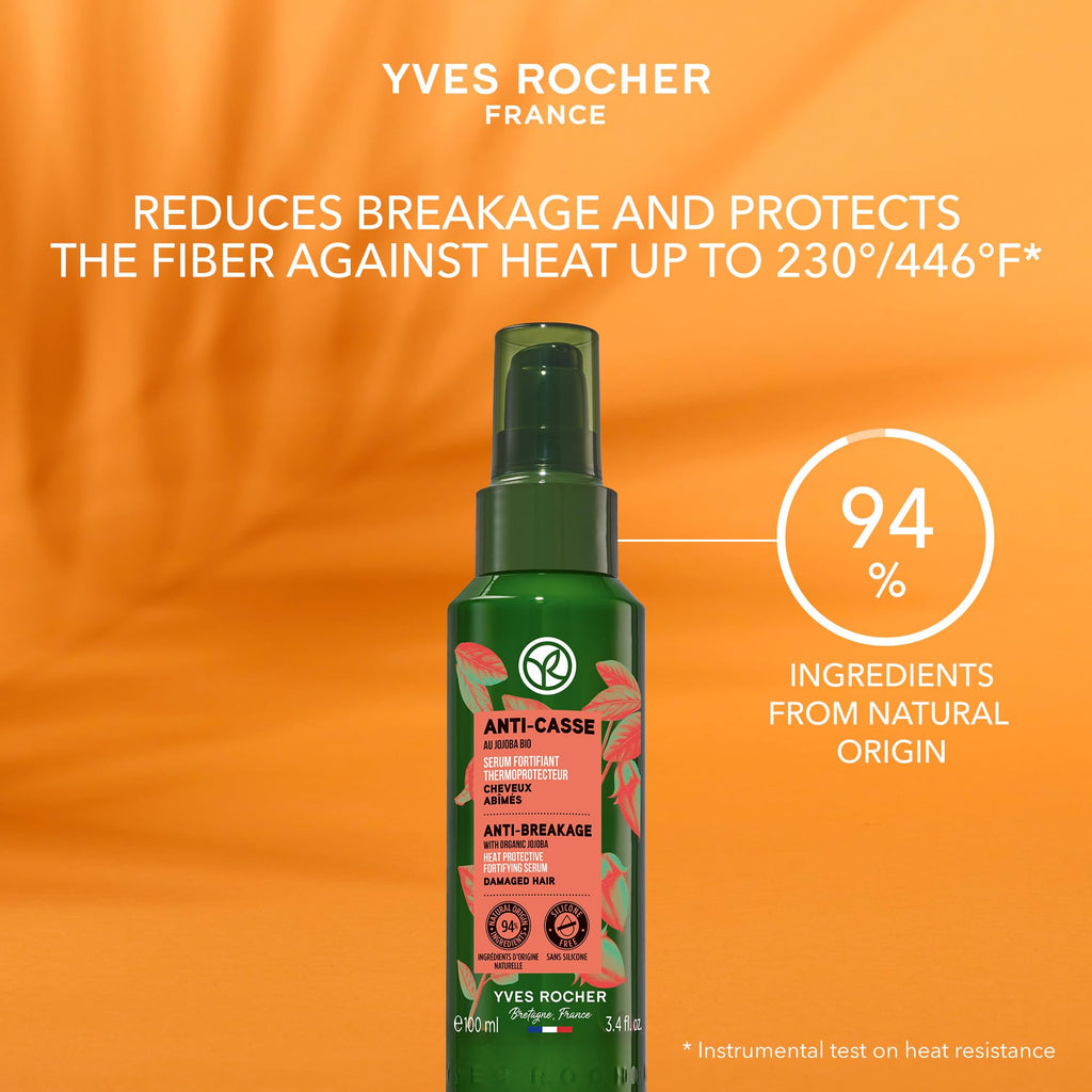 Yves Rocher Anti Breakage Serum with Organic Jojoba — Heat Protecting Fortifier, 100 ml