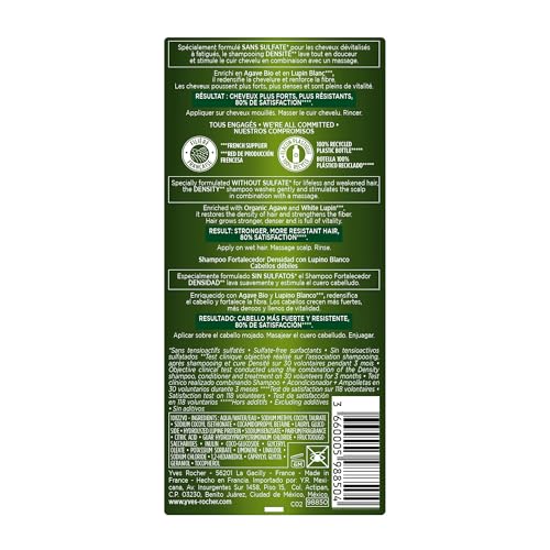 Yves Rocher Fortifying Shampoo Density Rescue – Cleanse Scalp & Strengthen Hair, 10.1 fl oz