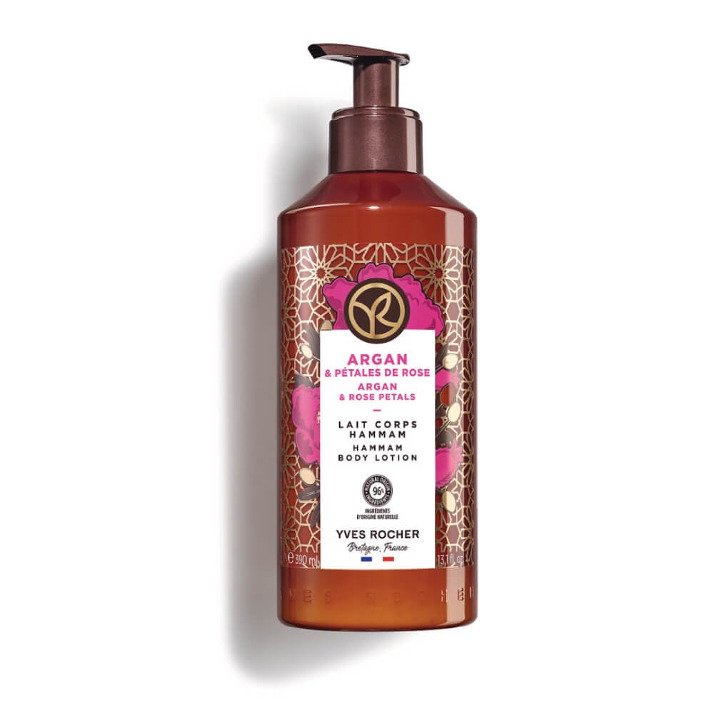 Yves Rocher Hammam Argan and Rose Petals Body Milk Lotion – 390 ml / 13.1 fl oz