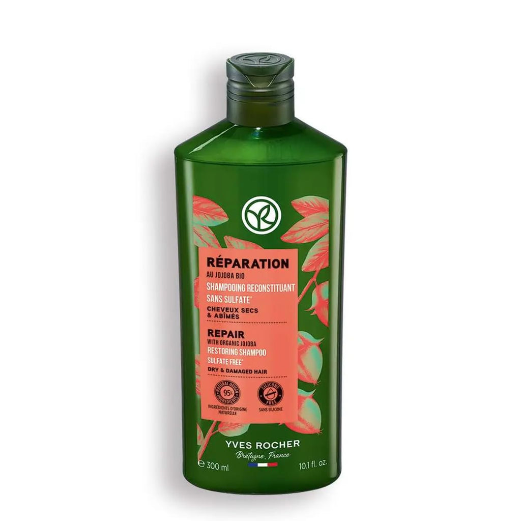 Yves Rocher Nourishing & Restoring Shampoo with Jojoba Oil – Deep Hydration, Silicone-Free (300 ml)