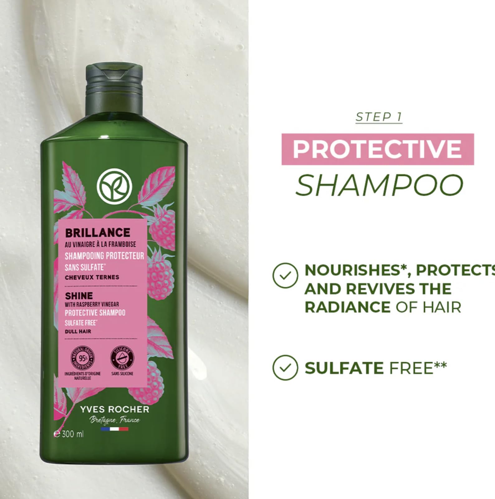 Yves Rocher Color Protection & Shine Shampoo & Conditioner Set