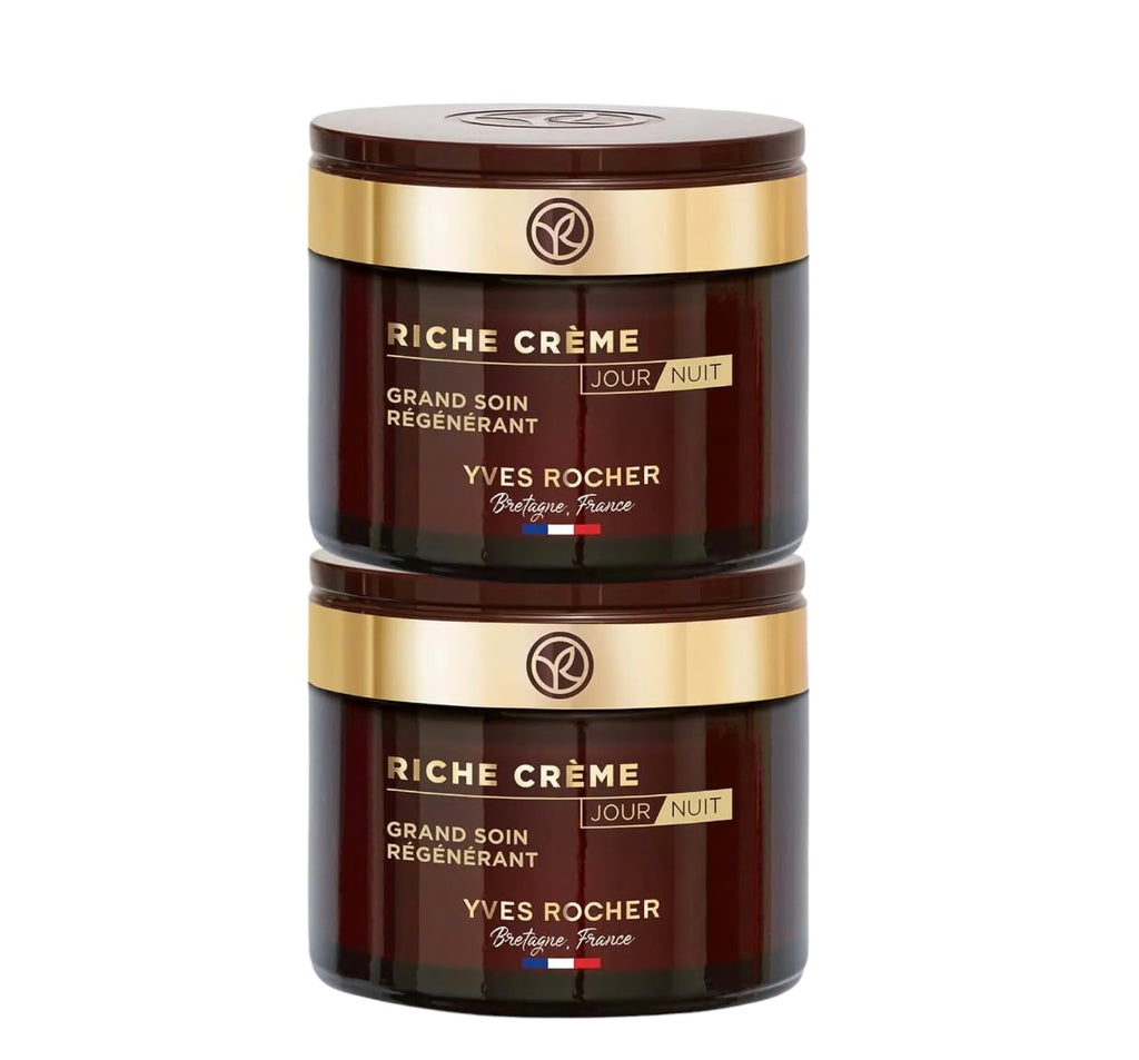 Yves Rocher Riche Crème – Day & Night Mature Skin Cream Set (2x75 ml)