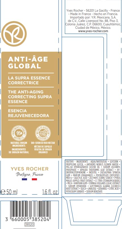 Yves Rocher Anti-Âge Global Supra Essence – 50 ml with Precious Botanical Nectar