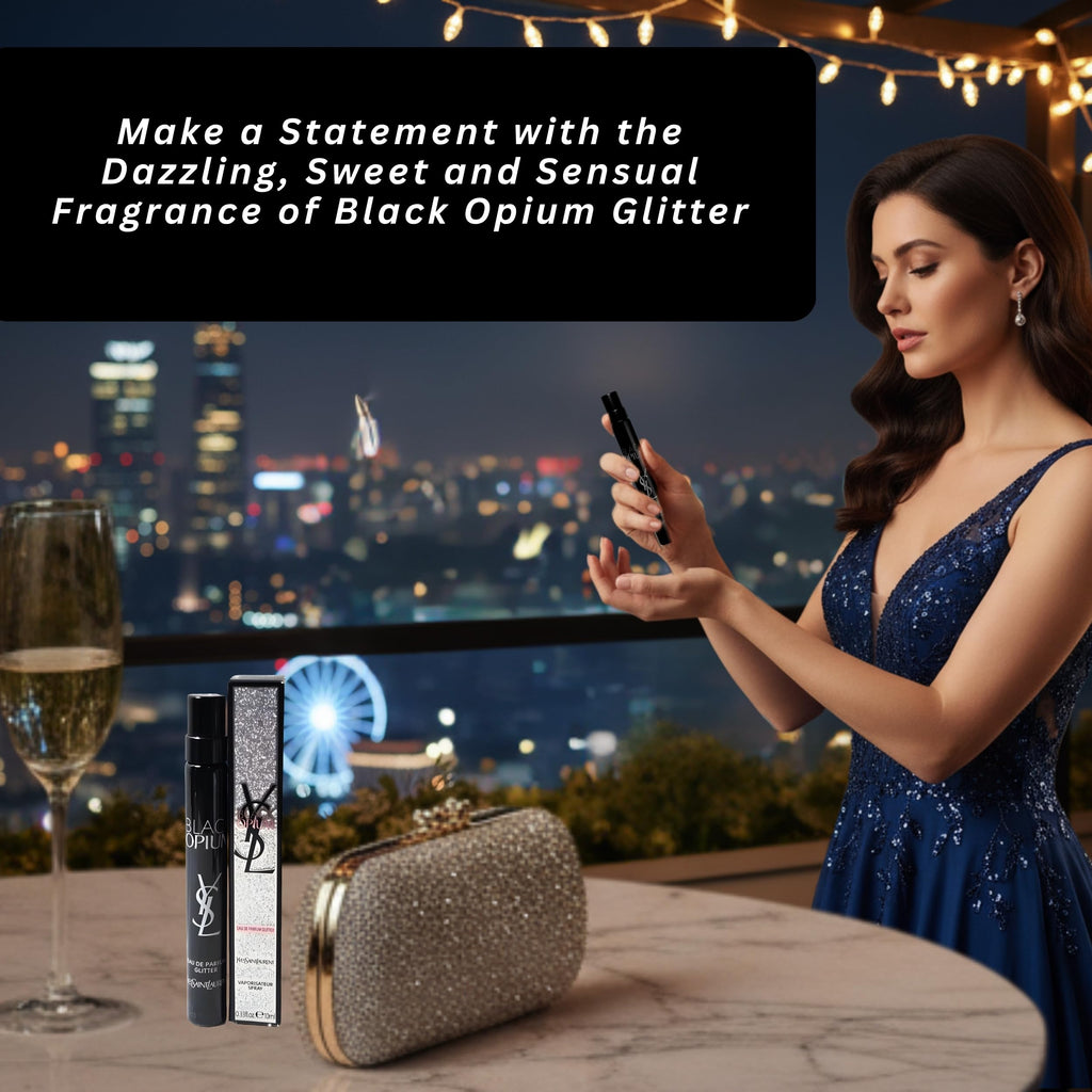 Yves Saint Laurent Black Opium Glitter EDP – Travel Size 0.33 oz for Women