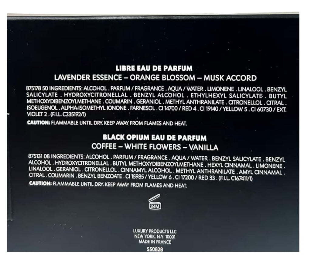 Yves Saint Laurent Black Opium & Libre Mini Travel Size Set – 2x 7.5 ml Fragrance Samples