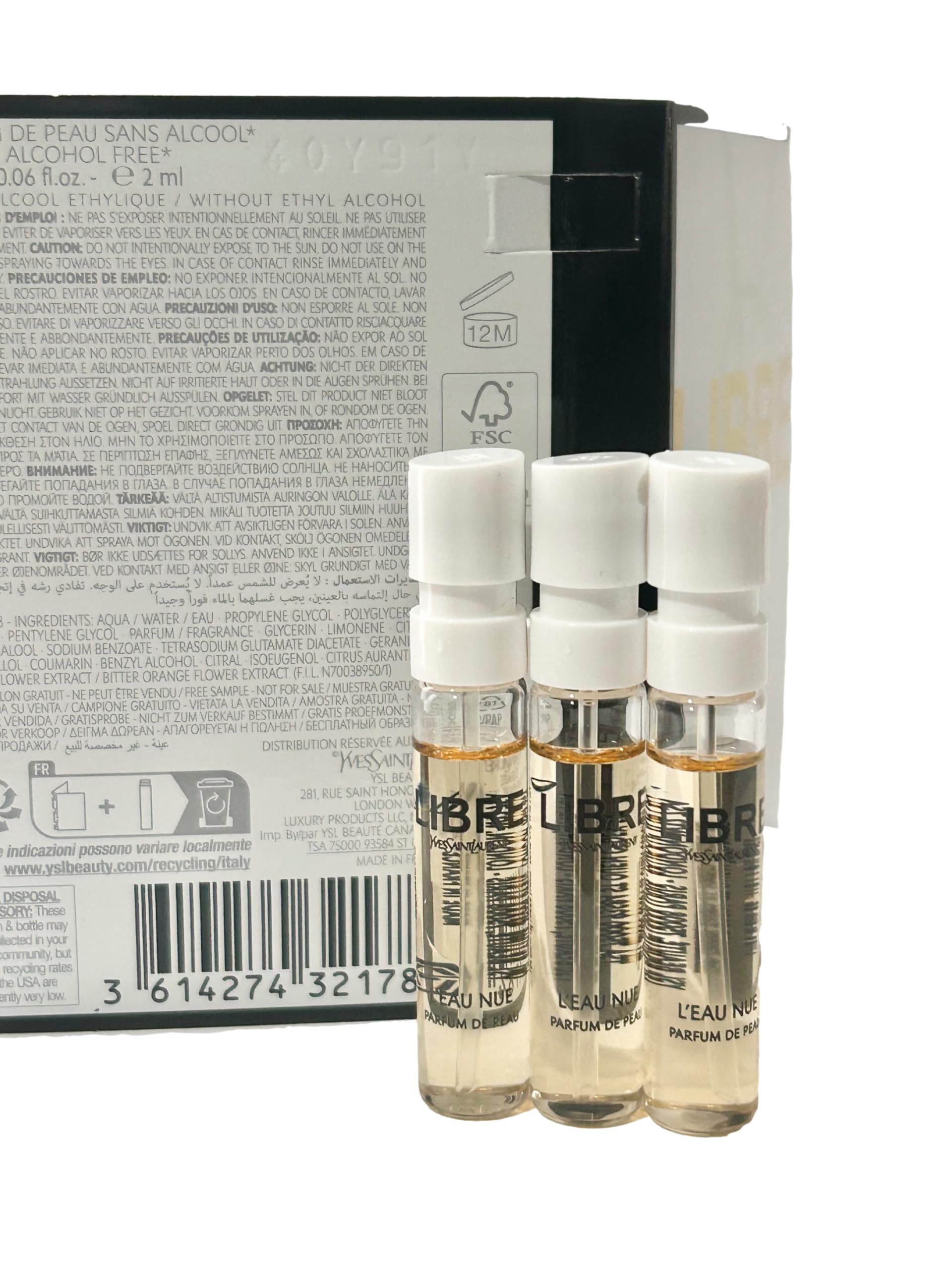 Yves Saint Laurent LIBRE L'EAU NUE Sample Set – 3x2ml