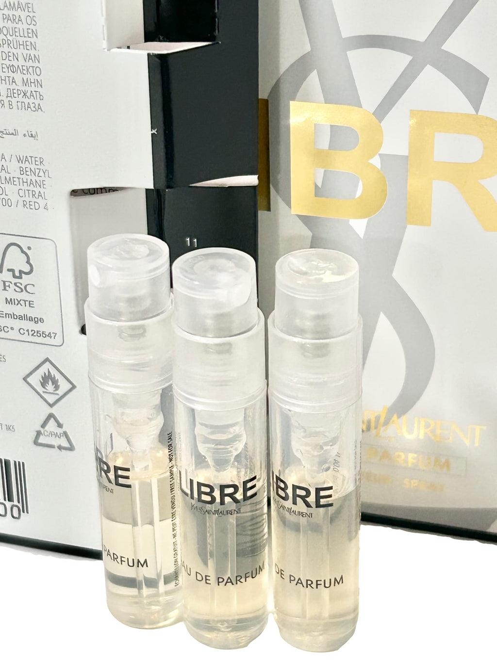 Yves Saint Laurent Libre Sample Set — 3 x 1.2 ml Travel-Size Sprays (Women)