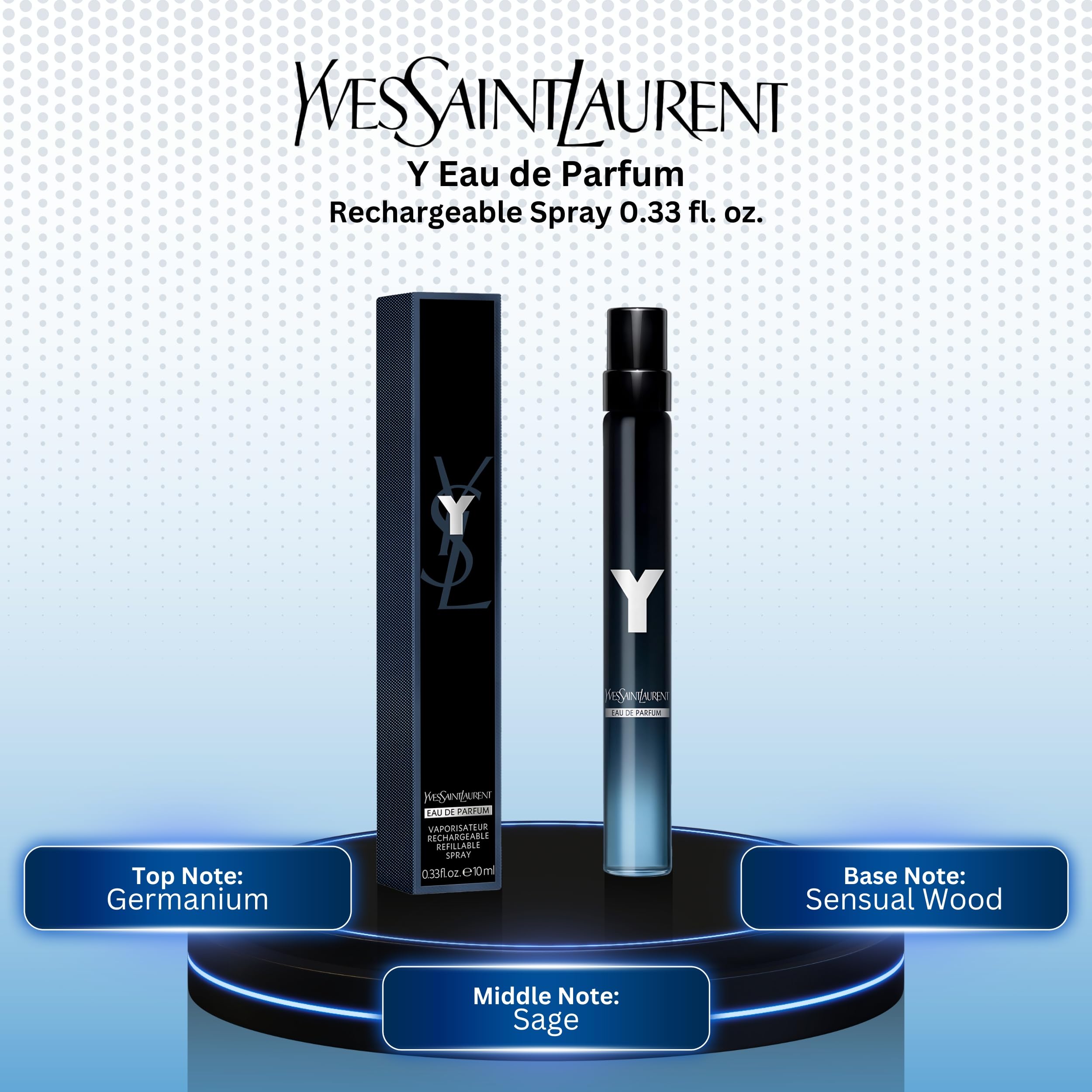 Yves Saint Laurent Y Mini EDP for Men – 0.34 oz Travel Size (France)