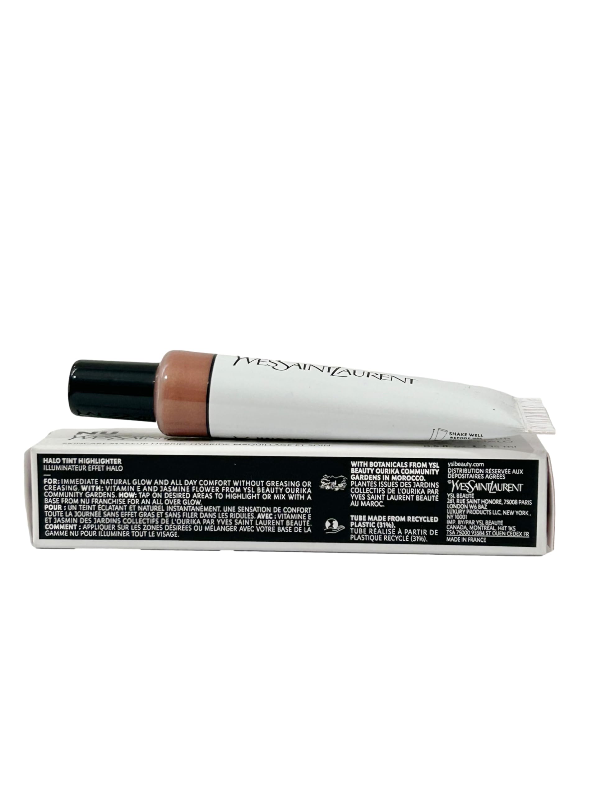 Yves Saint Laurent NU GOLD Halo Tint Highlighter – Lightweight Glow Skincare Makeup 0.5 fl oz / 15 ml