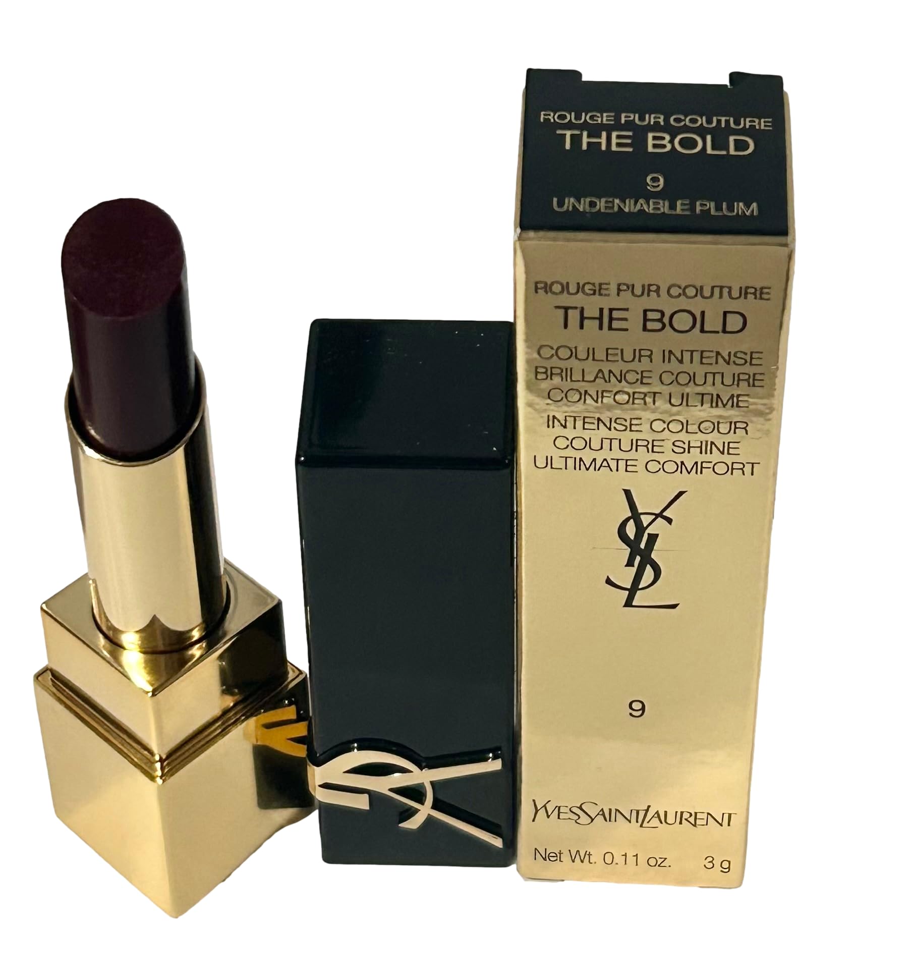 Yves Saint Laurent Rouge Pur Couture The Bold Lipstick – Shade Undeniable Plum (Full Size)