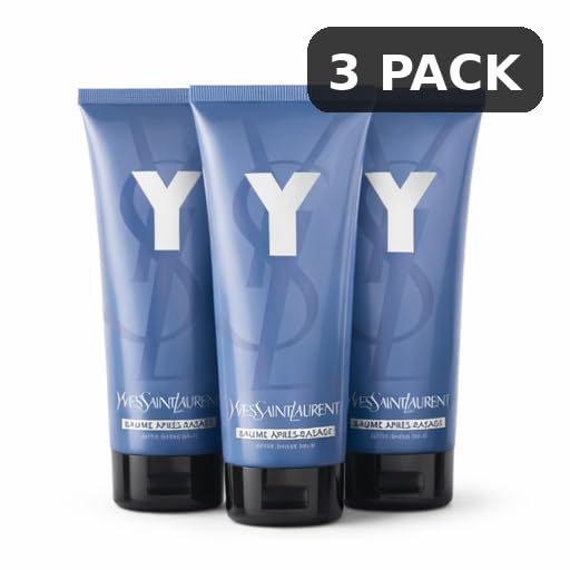 Yves Saint Laurent Y After Shave Balm 3-Pack – Alcohol-Free, Hydrating Post-Shave (50 ml x3)