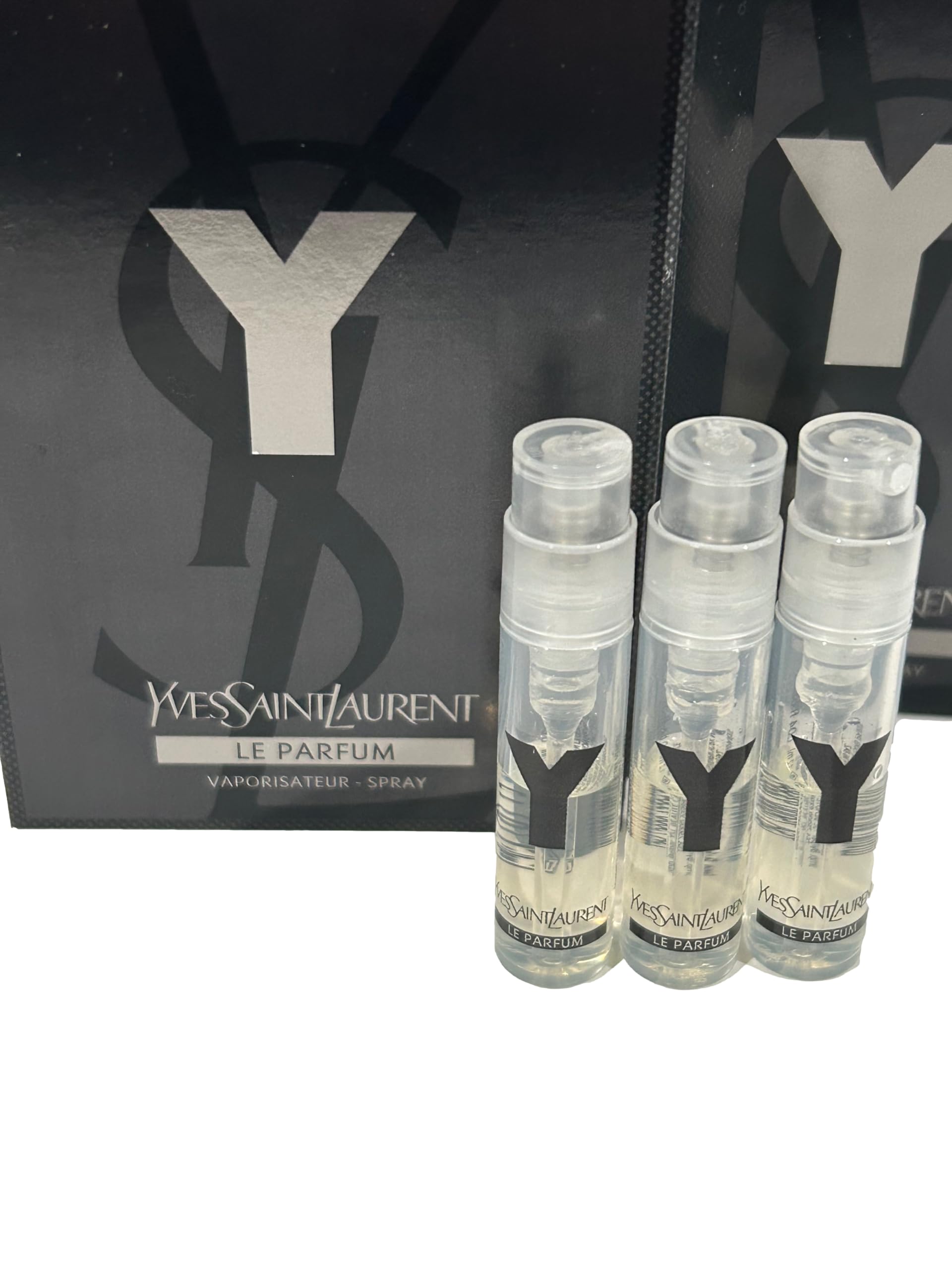 Yves Saint Laurent Y Men LE PARFUM Sample Set — 3 Travel Vials, 1.2 ml Each