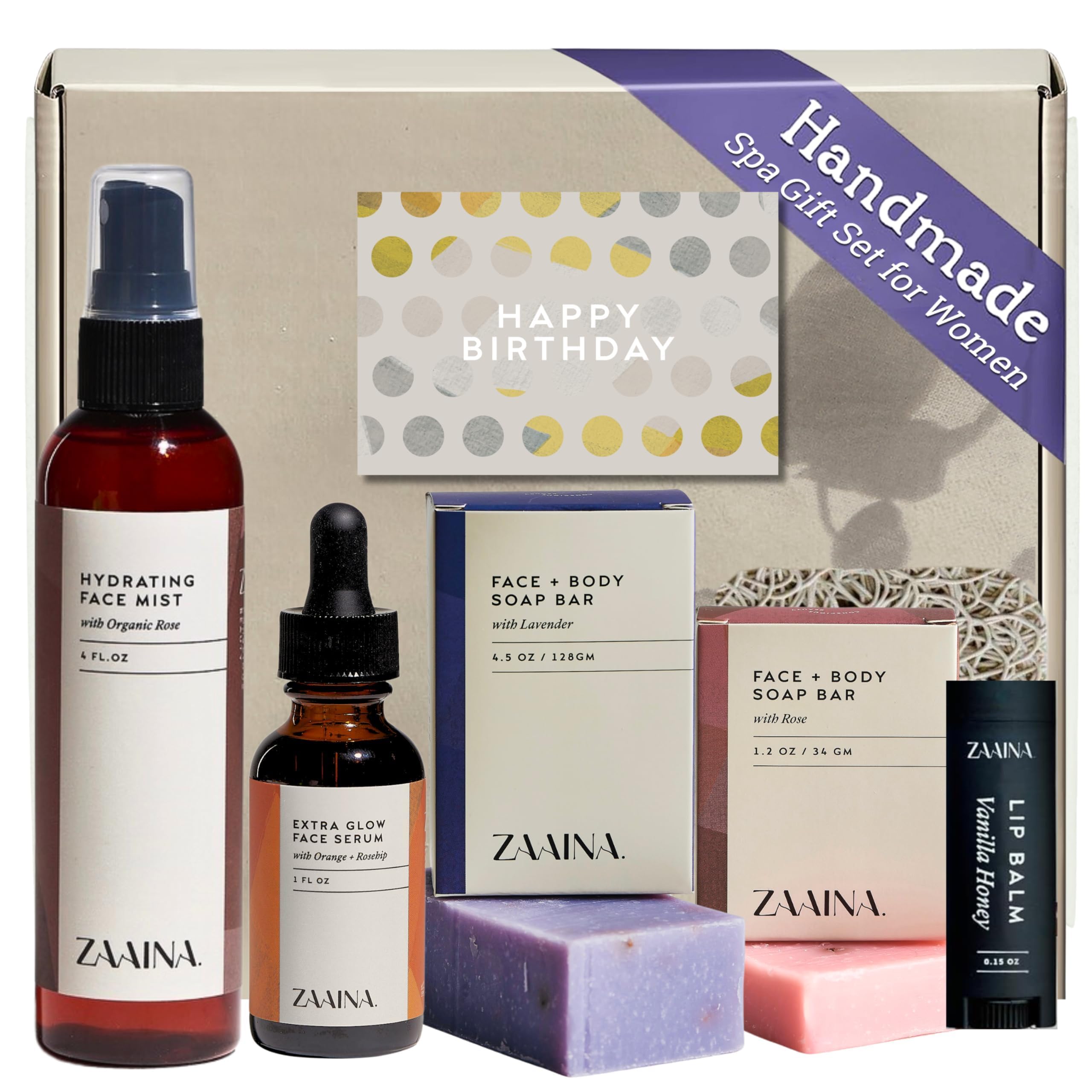 ZAAINA Birthday Gift Set for Women - Deluxe Spa Gift Box