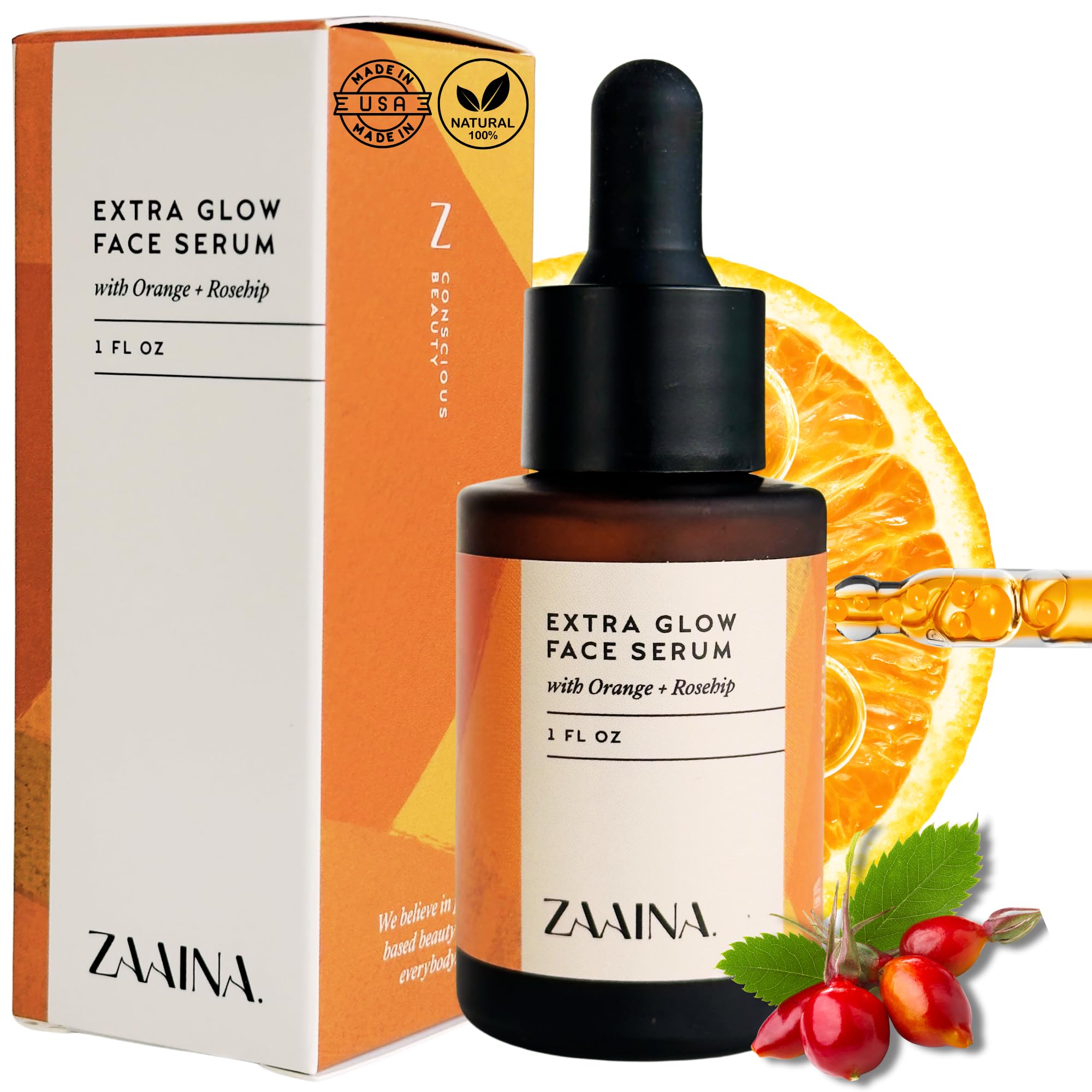 ZAAINA Extra Glow Face Serum – Natural Hydrating Glow Oil for All Skin Types
