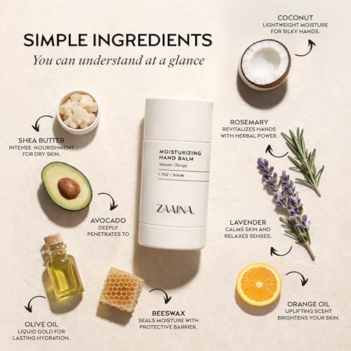 ZAAINA Intensive Hand Balm Stick – Deep Moisturizing for Dry, Cracked Hands (1.7 oz)