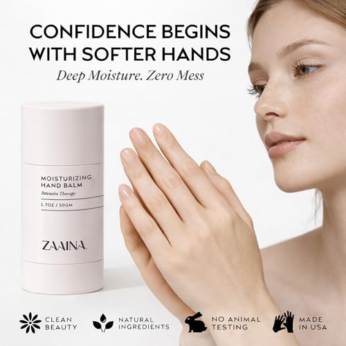 ZAAINA Intensive Hand Balm Stick – Deep Moisturizing for Dry, Cracked Hands (1.7 oz)