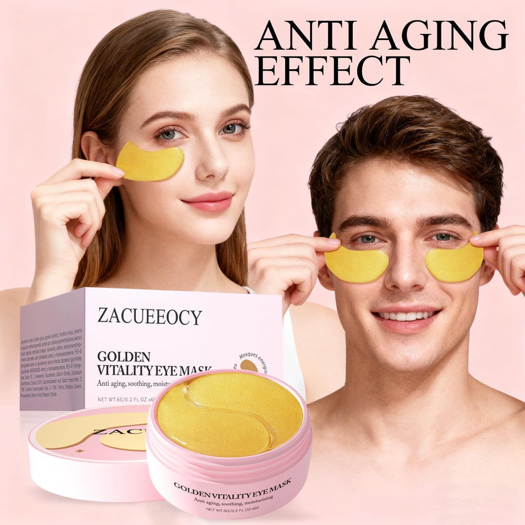 ZACUEEOCY Under Eye Mask | Peptide Collagen Hydrogel Patches for Puffy Eyes & Dark Circles | 60 Patches