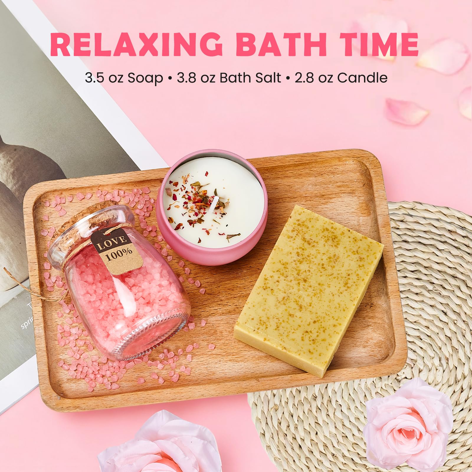 ZAHAT Cozy Self-Care Gift Set for Women — Blanket, 12oz Insulated Mug, Socks & More