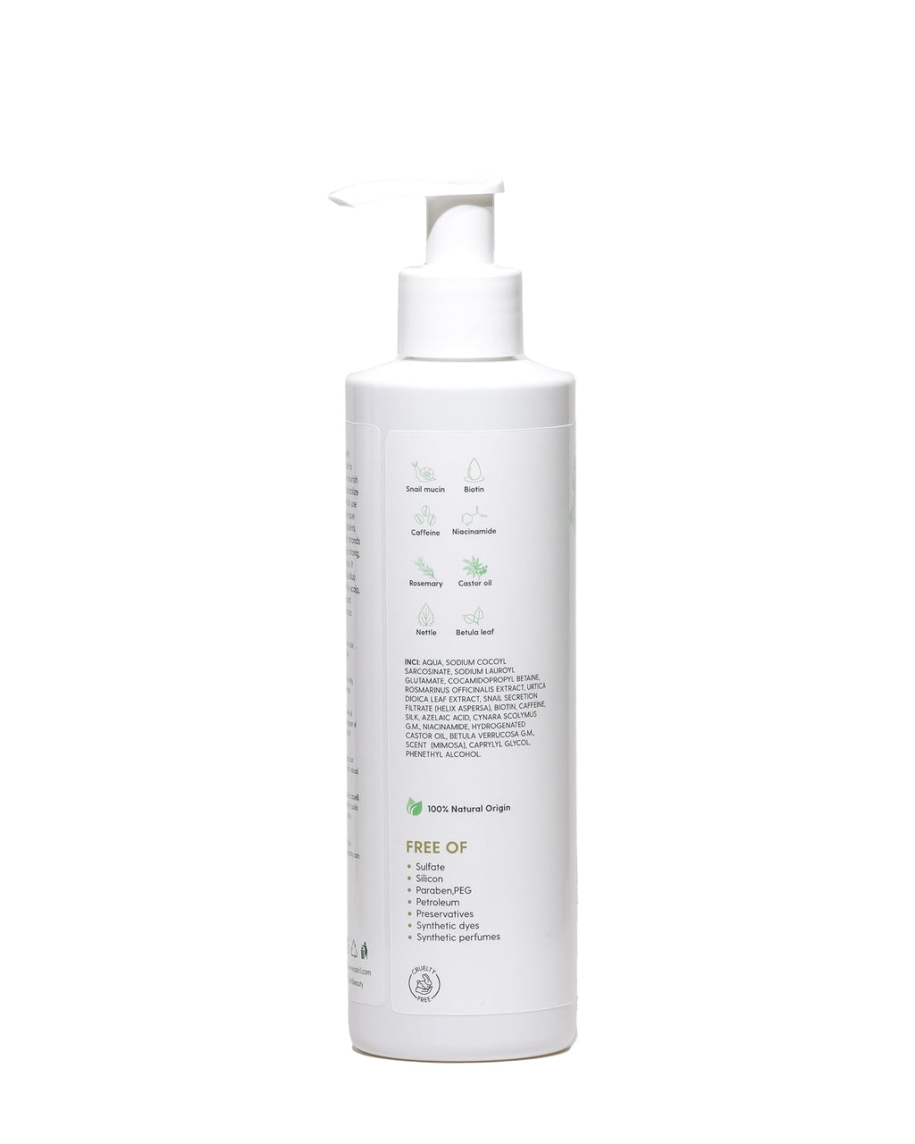 ZAIN1.618 Natural Hair Growth Shampoo with Snail Mucin, Rosemary, Biotin, Niacinamide, Castor Oil & Caffeine | Mimosa Scent, 8.45 oz, pH 5.2