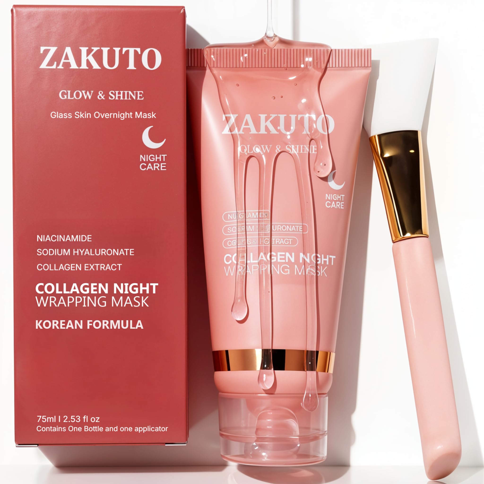 ZAKUTO Korean Formula Collagen Wrapping Mask – Overnight Peel-Off Hydration for Glass Skin