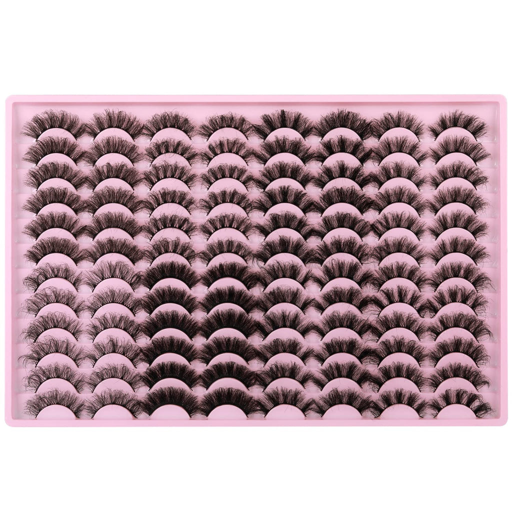 Zanlufly 48 Pairs Mink Lashes – 8 Styles Dramatic Long Faux Eyelashes Pack