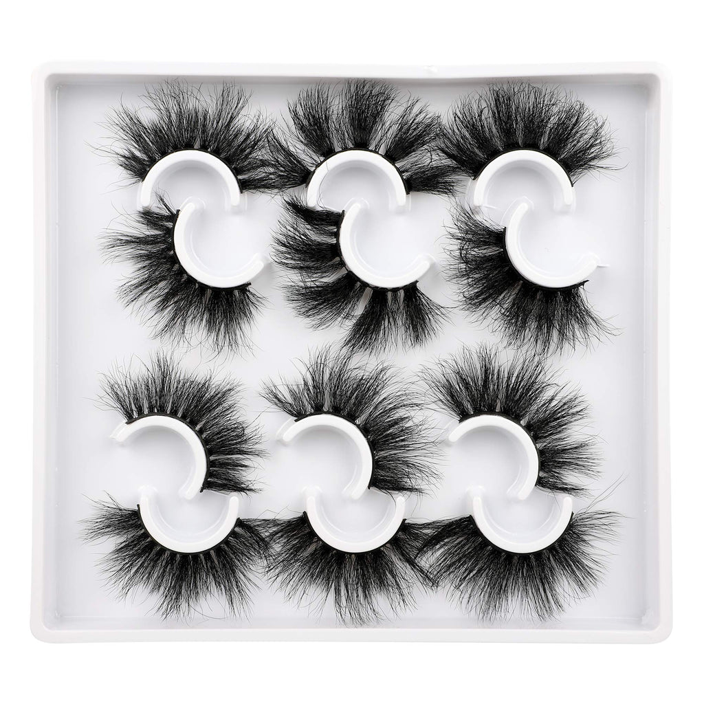 Zanlufly Mink Lashes – Fluffy, Dramatic Long Wispy False Eyelashes (6 Styles, D Curl)