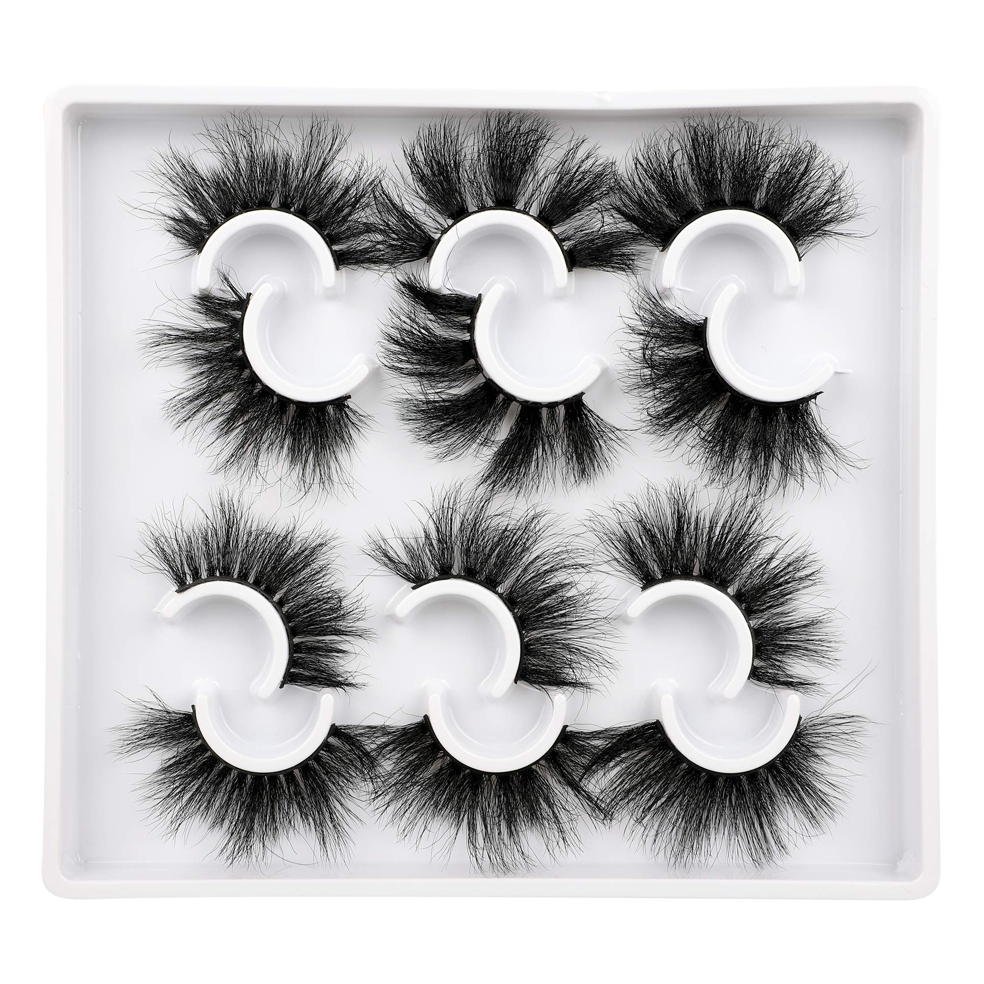 Zanlufly Mink Lashes – Fluffy, Dramatic Long Wispy False Eyelashes (6 Styles, D Curl)